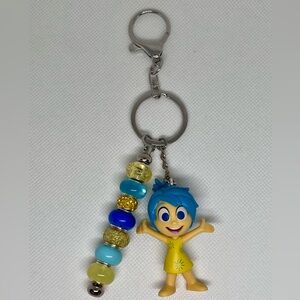 Disney Inside Out Joy Keychain with Beaded Charm